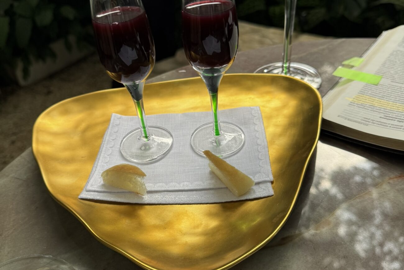Taças para o brinde do casamento